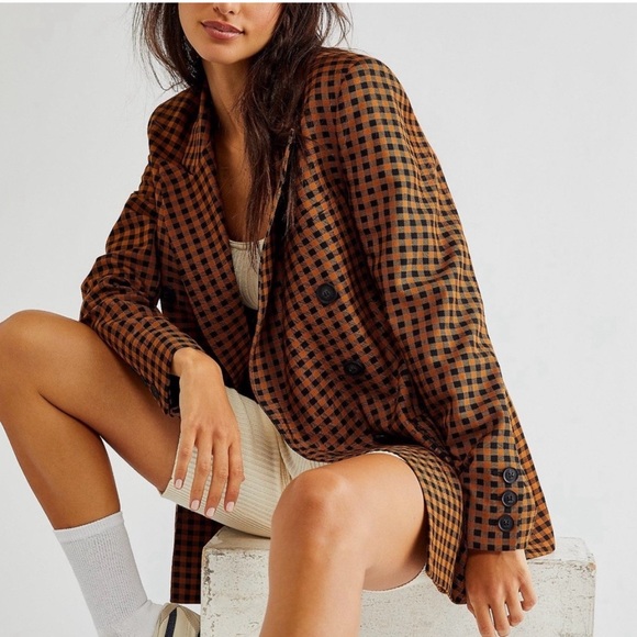 Rue21 Brown Plaid Blazer